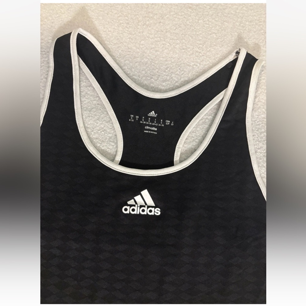 Adidas Climalite Woman’s Club Tennis Tank Top Black Size S - Picture 3 of 4